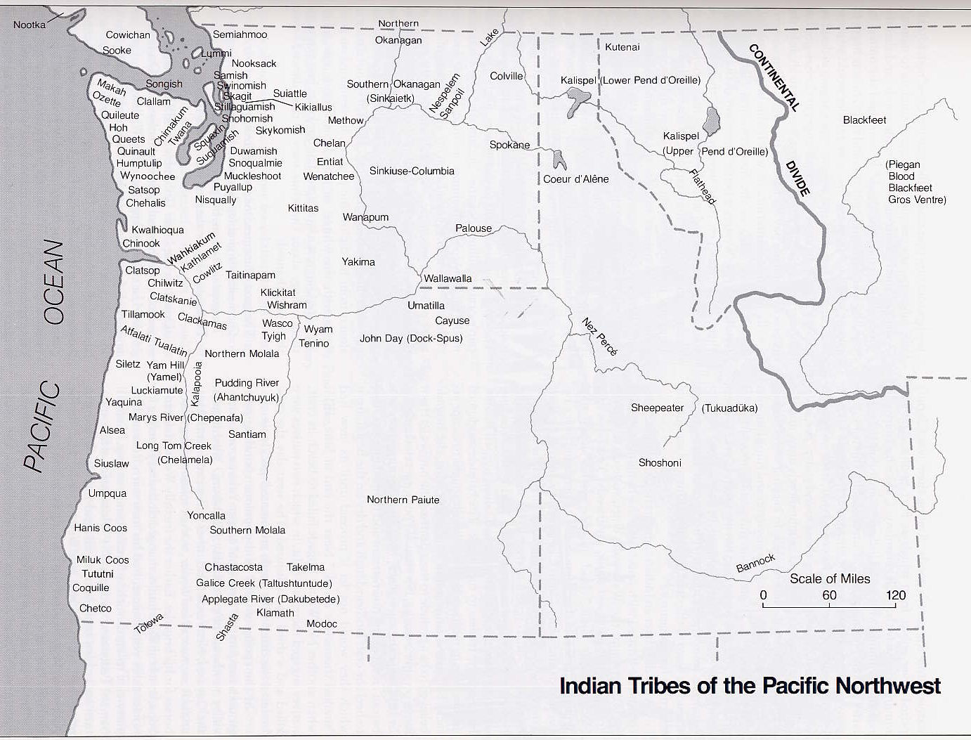Pacific Northwest Coast Tribes Map